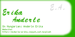 erika anderle business card